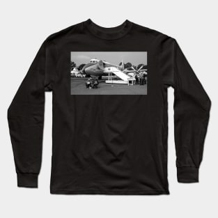 Dan Air, Duxford Air Show 2021, Cambridge black and white Long Sleeve T-Shirt